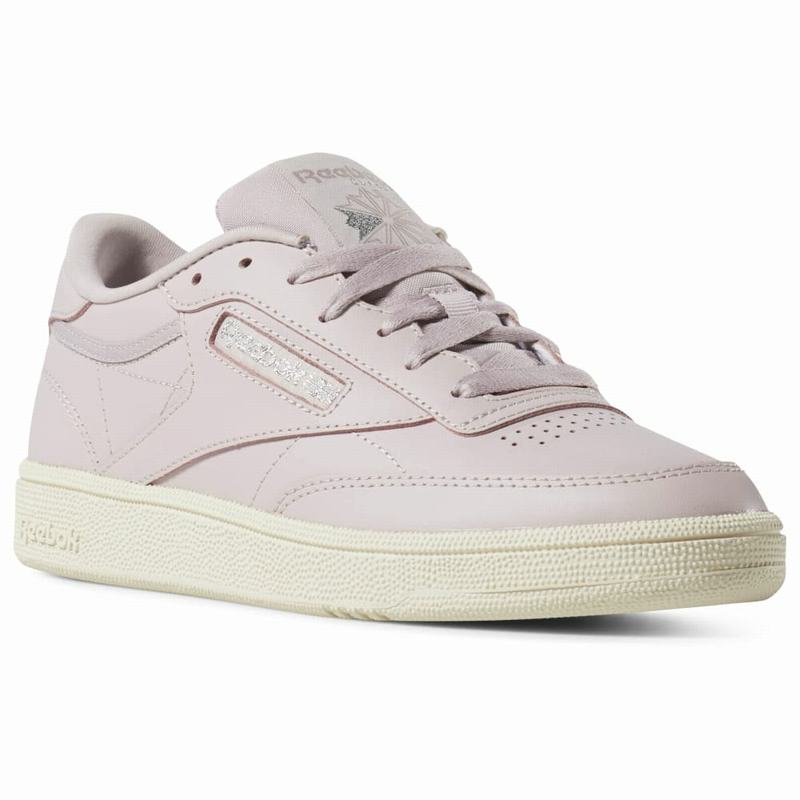 Reebok Club C 85 Tenisky Damske - Siva/Strieborne/Biele CZ3990VT